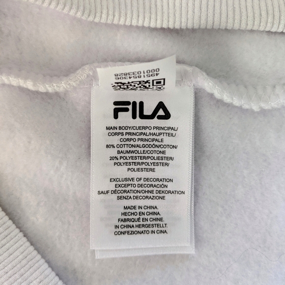 FILA Womens Varsity Stripe Logo Crew Neck Sweatshirt S NWT - Picture 6 of 6